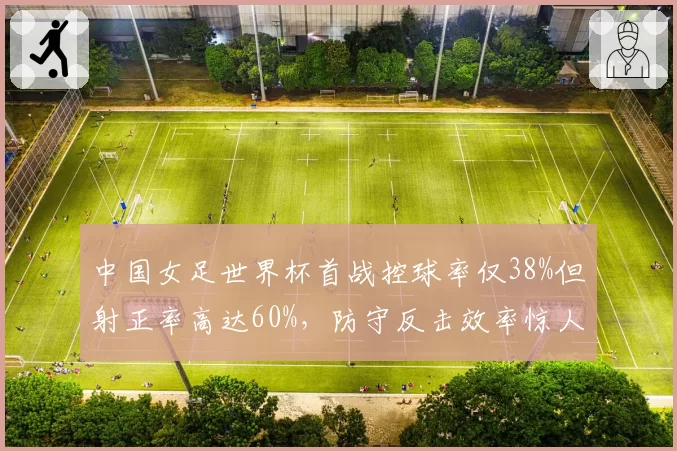 中国女足世界杯首战控球率仅38%但射正率高达60%，防守反击效率惊人